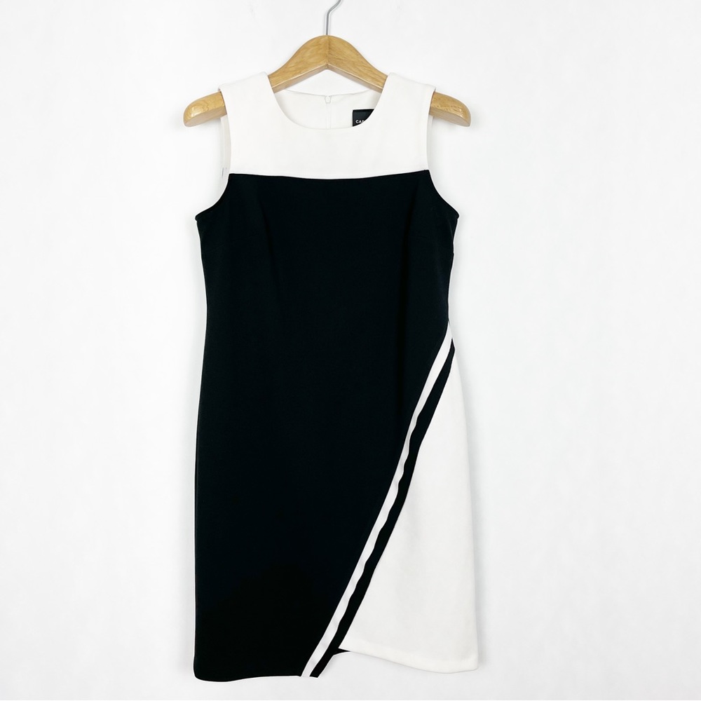Vintage Cartise 🇨🇦 Black‎ and White Classic Sleeveless Mini Dress Size 6